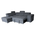 Positano Fabric Corner Sofa Bed with Storage & Hidden Footstools