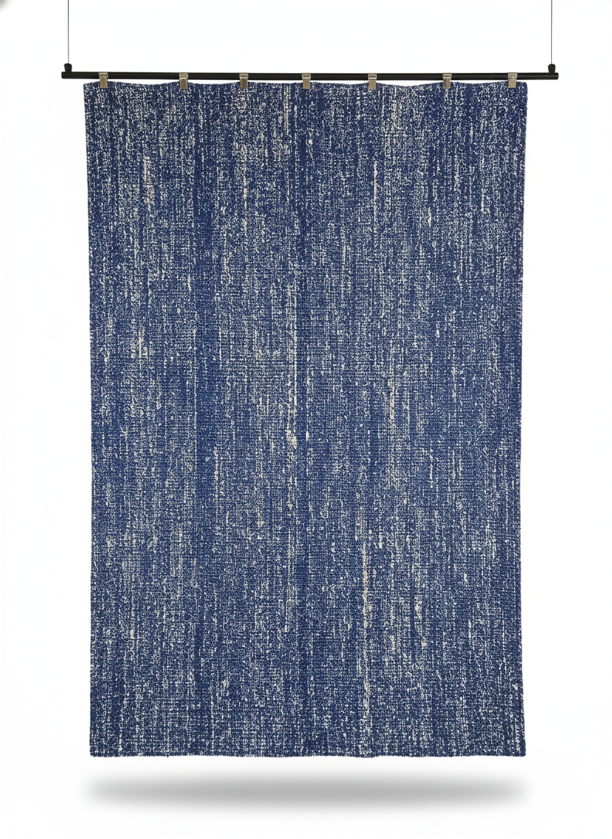 Coastal Texture Rug -Blue Mohair Look