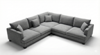 LA Deep Seat Corner Suite -Charcoal Fabric