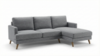 Belline Chaise Sofa -Storm Grey Fabric