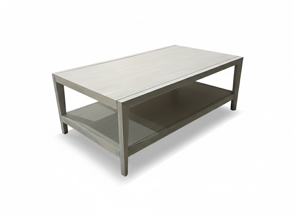Aston Coffee Table -Coastal Timber with Shelf