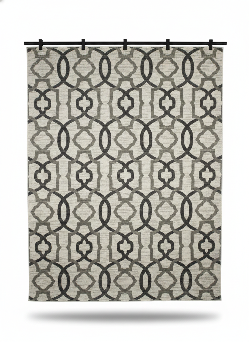 Bays Modern Pattern Rug -Neutral Grey