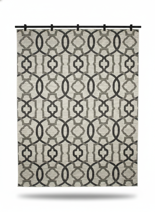 Bays Modern Pattern Rug -Neutral Grey