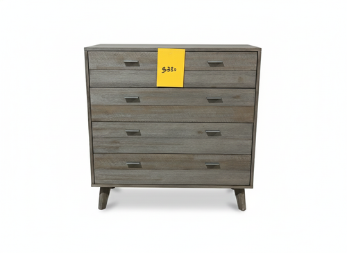 Ash Grey Tallboy -4 Drawer Chest