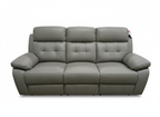 Cosmic 3 + 1 + 1 Manual Recliner Leather Sofa Set -Grey
