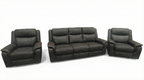Asper 3 + 1 + 1 Manual Recliner Sofa Set -Charcoal