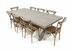 Montack 9 Piece Dining Set -Timber Table with 8 Chairs
