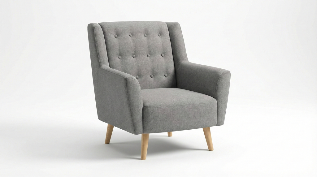 Harper Fabric Armchair -Grey Accent Chair