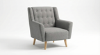 Harper Fabric Armchair -Grey Accent Chair