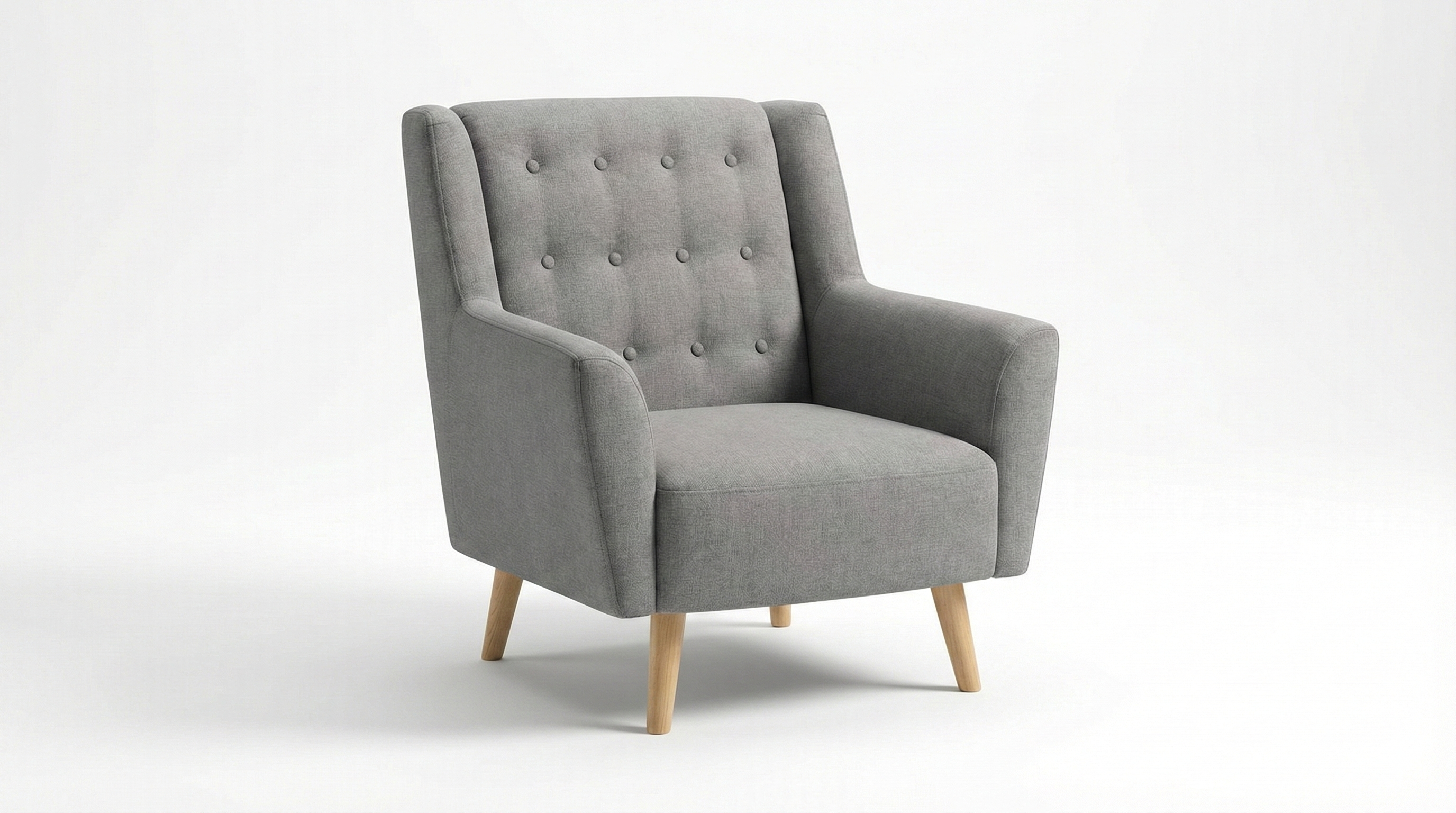 Harper Fabric Armchair -Grey Accent Chair
