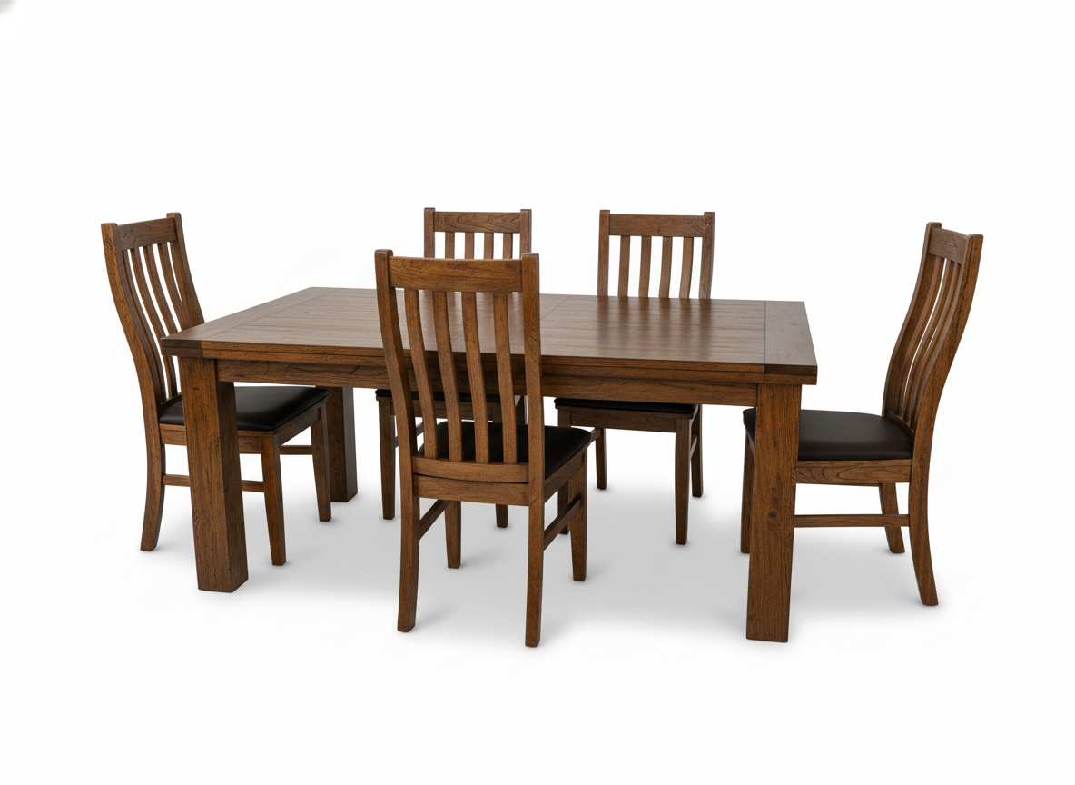 Hampton Timber Dining Set -6 Seater (7PC)