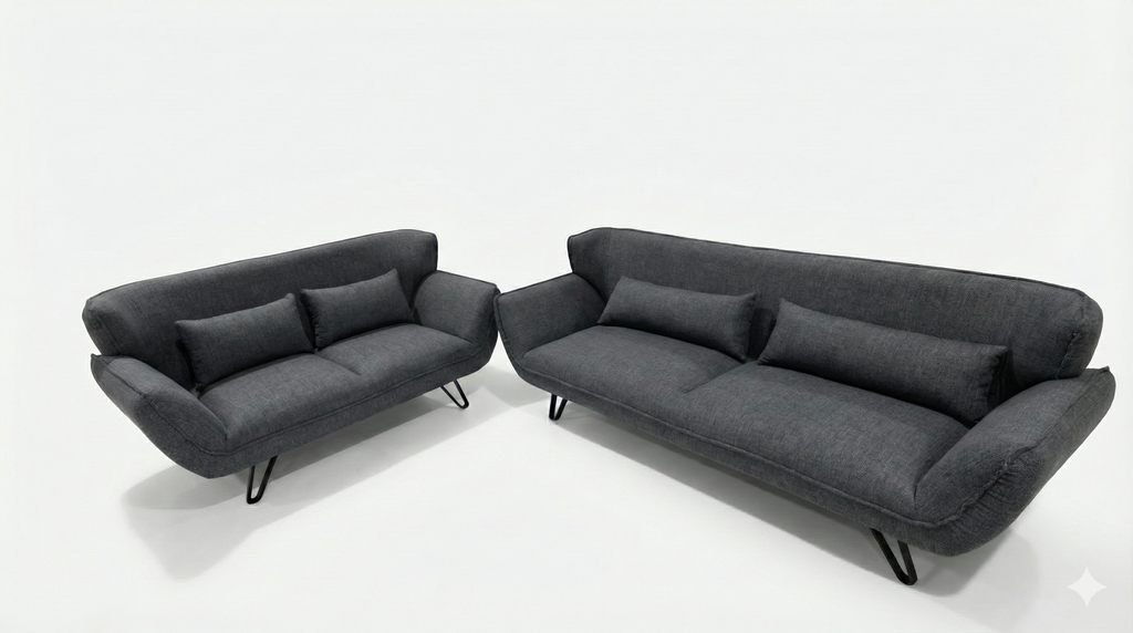 Urban Dark Grey 2 + 3 Seater Sofa Set