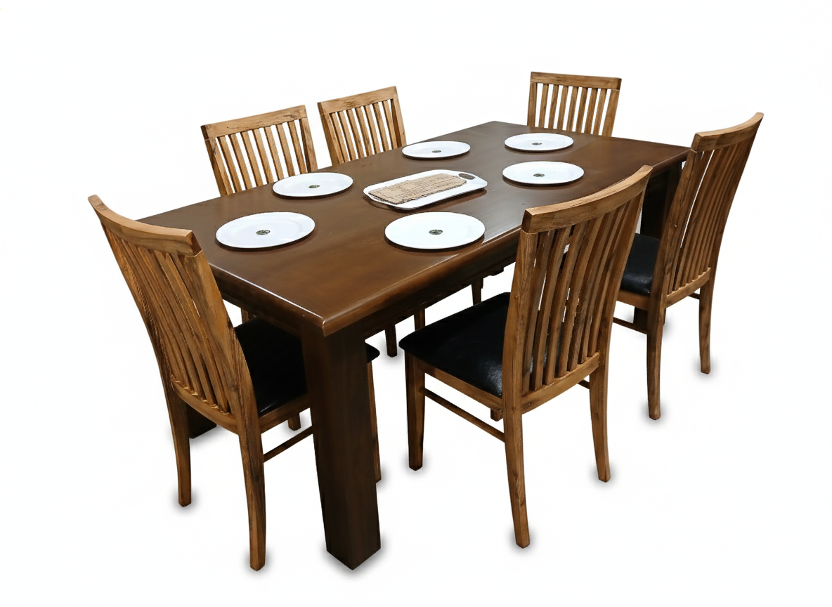 Richmond Timber Dining Set -6 Seater (7PC)