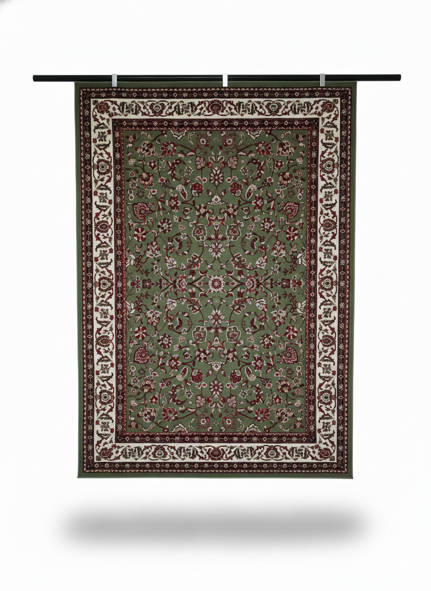 Verona Classic Persian Rug -Green & Red