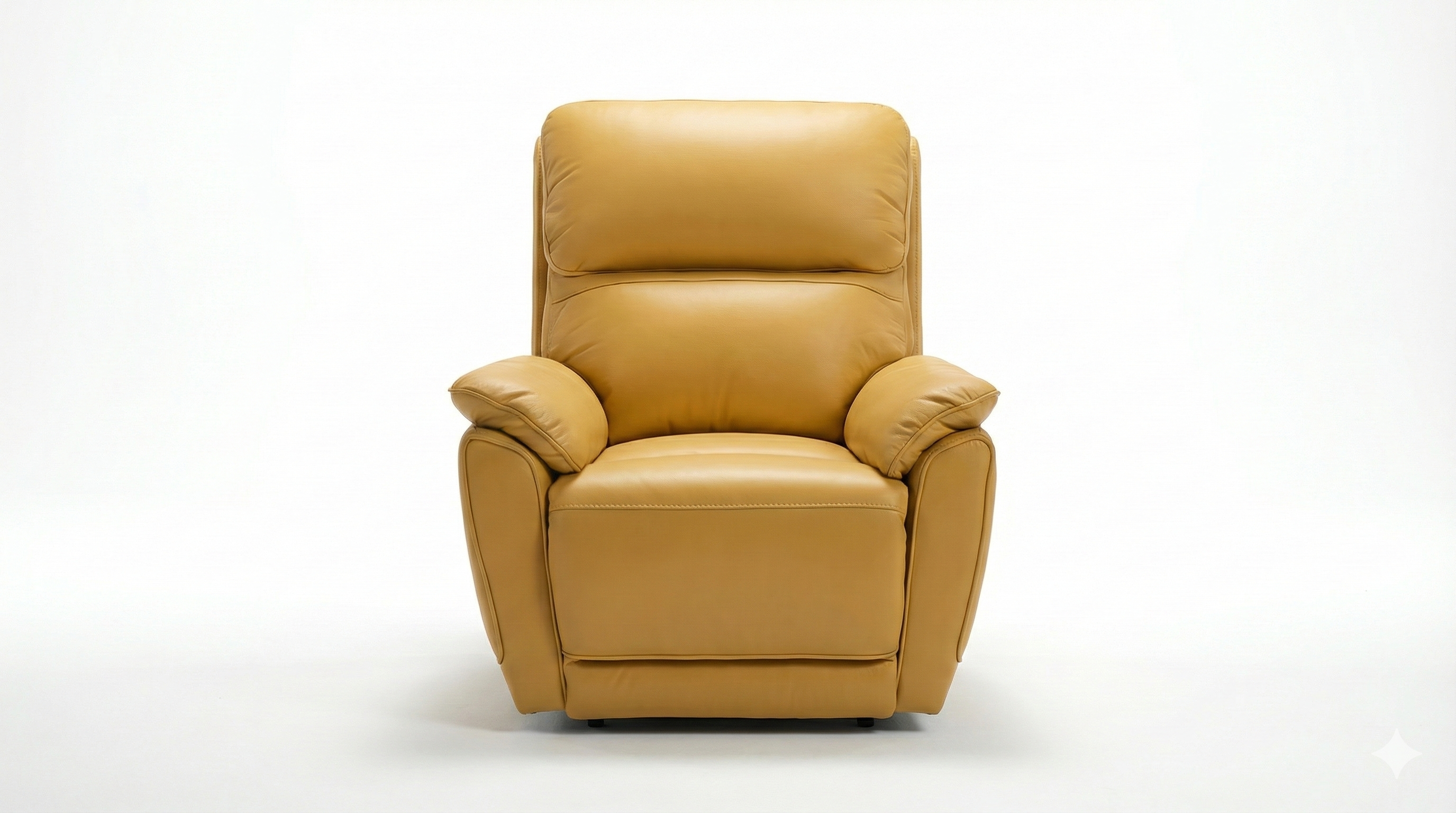 York 3 + 1 + 1 Leather Recliner Sofa Set -Tan