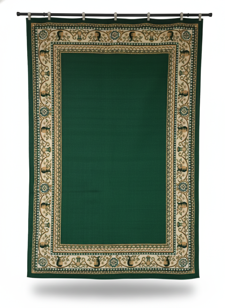 Allure Classic Border Rug -Emerald Green