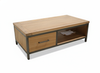 Portland Coffee Table -Timber & Black Frame