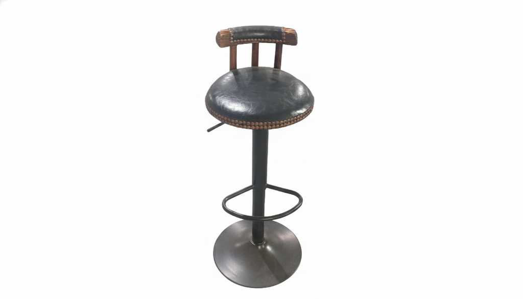 Bronx Vintage Bar Stool -Leather & Metal