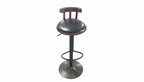 Bronx Vintage Bar Stool -Leather & Metal