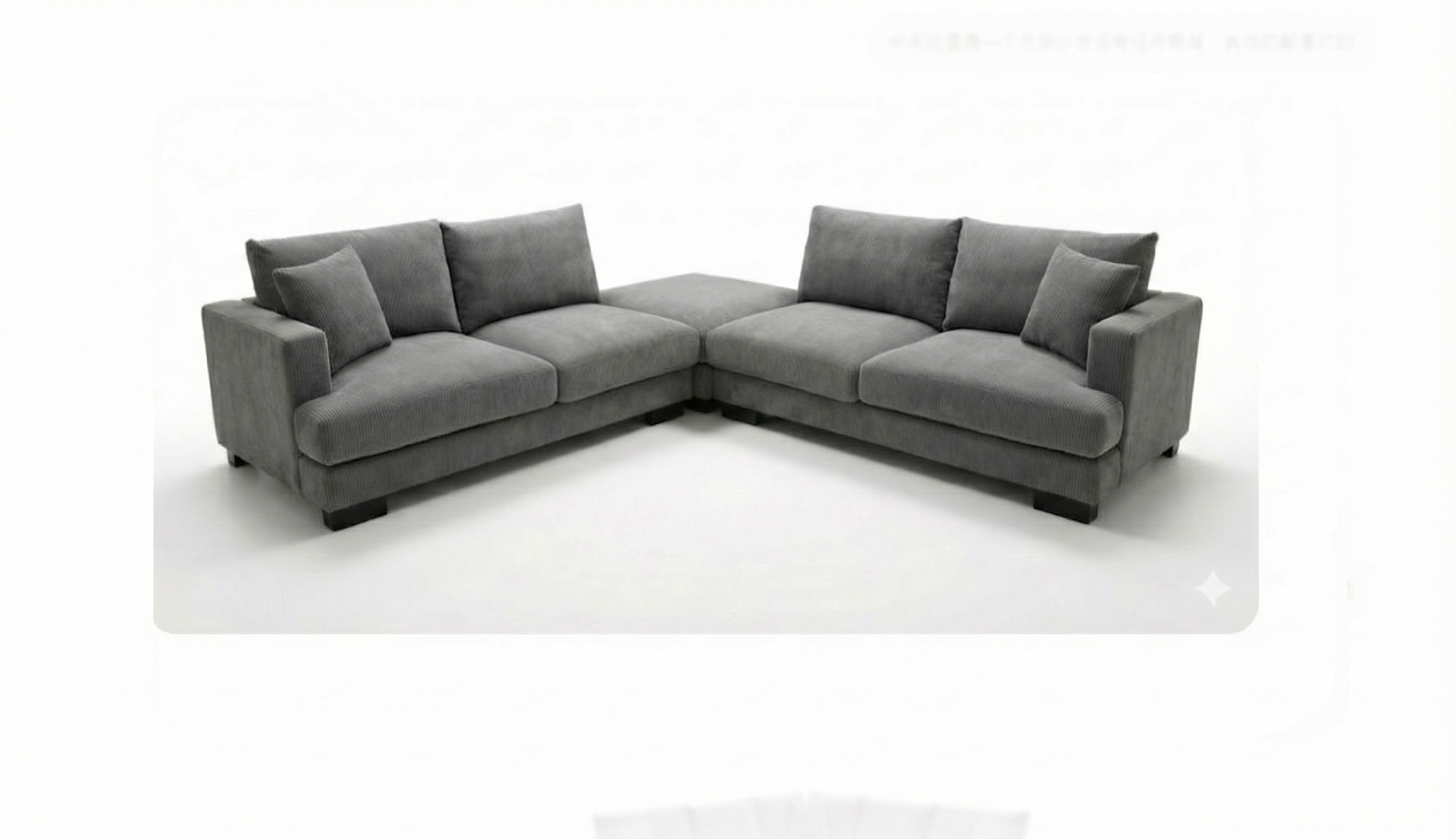 Nordic LAF 2S + Ottoman + RAF Modular Sofa -Light Grey