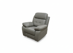 Cosmic 3 + 1 + 1 Manual Recliner Leather Sofa Set -Grey