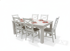Paddington Dining Set -White 6 Seater (7PC)
