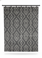 Dakota Geometric Rug -Charcoal & White