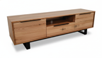 Southport 1800mm TV Unit -Natural Wood Entertainment Console with Storage