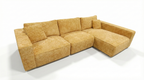 Conrad Chaise Sofa -Warm Mustard Fabric