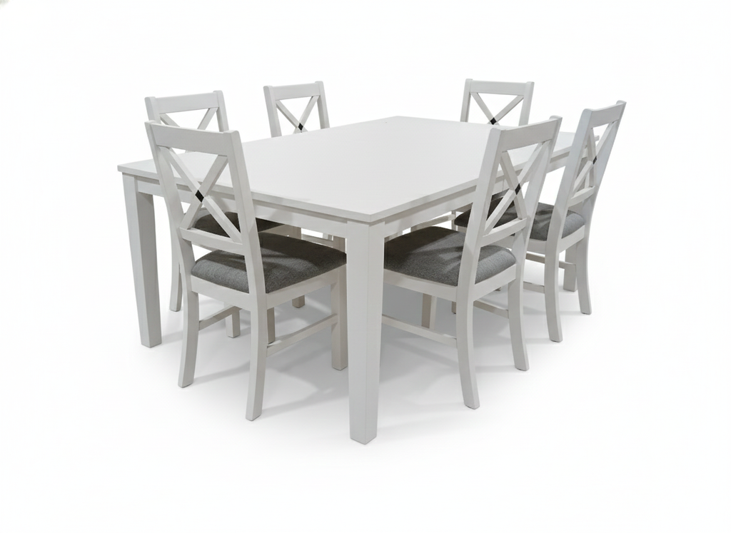 Summer Dining Set -White 8 Seater (9PC)
