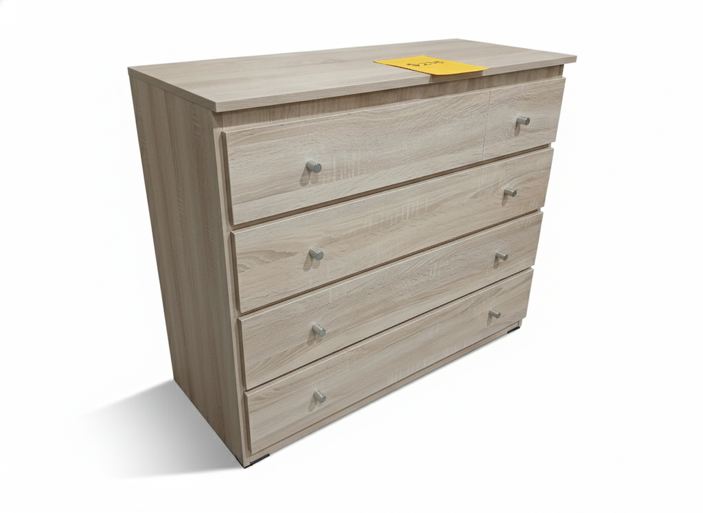 Coastal Grey Wide Tallboy -4 Drawer Chest