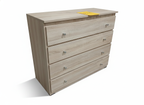 Coastal Grey Wide Tallboy -4 Drawer Chest