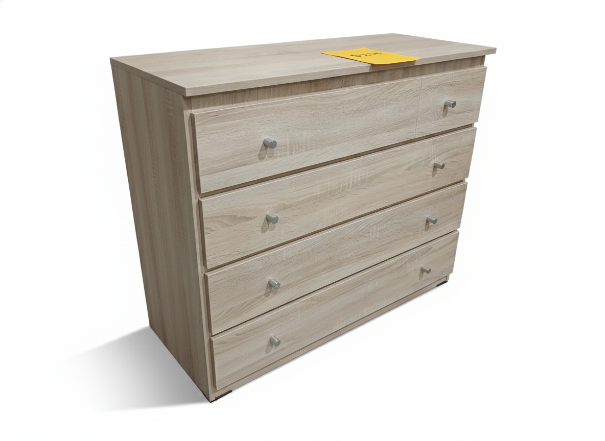 Coastal Grey Wide Tallboy -4 Drawer Chest