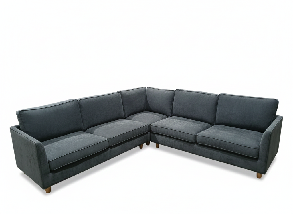 Brooklyn Fabric Corner Sofa -Modern L-Shape Lounge