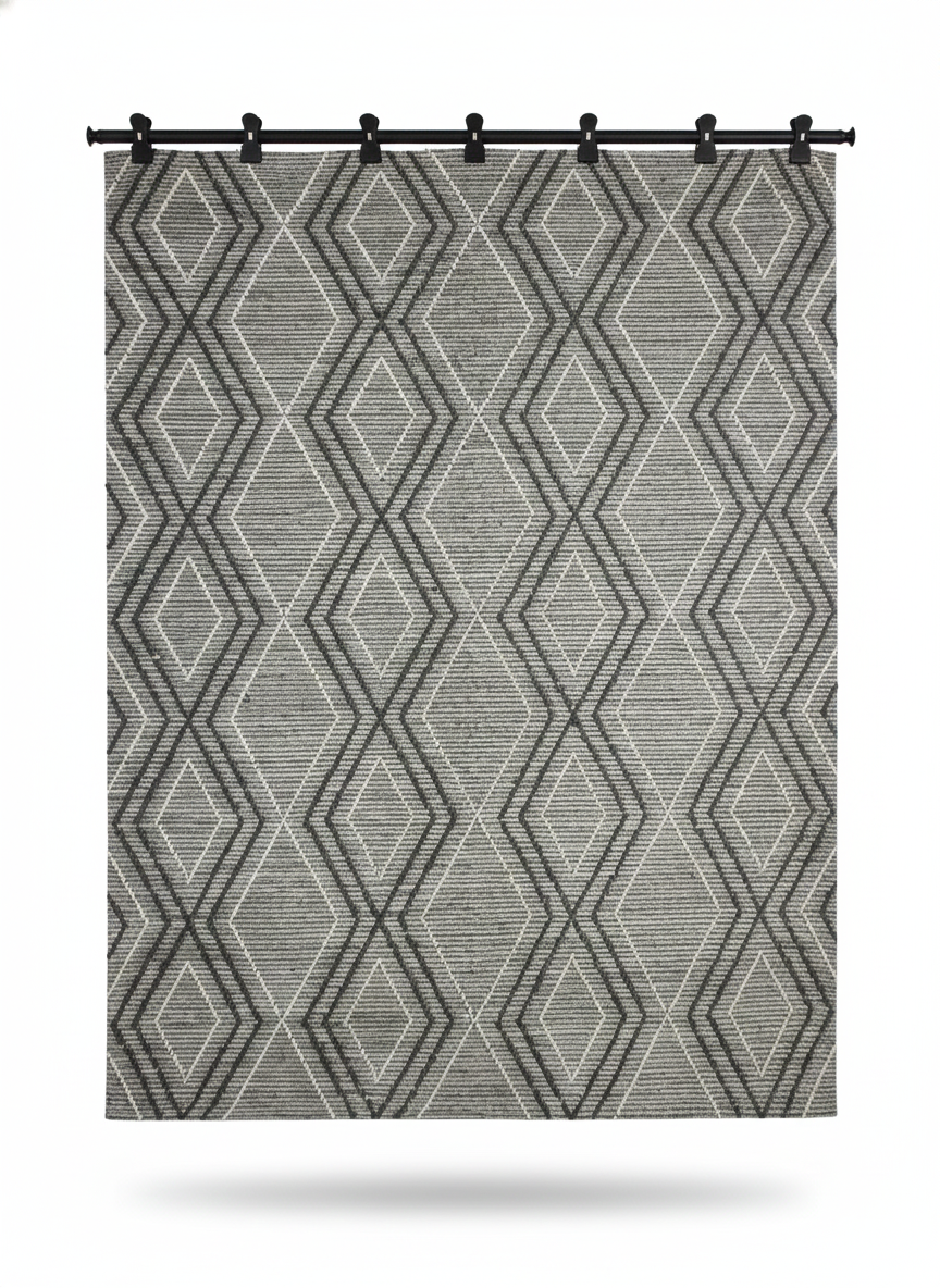 Hudson Linear Geometric Rug -Grey Tone