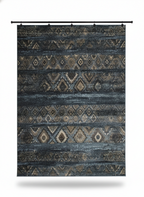 Raffia Tribal Texture Rug -Blue Multi