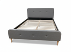 Arden Queen Bed Frame -Grey Upholstered