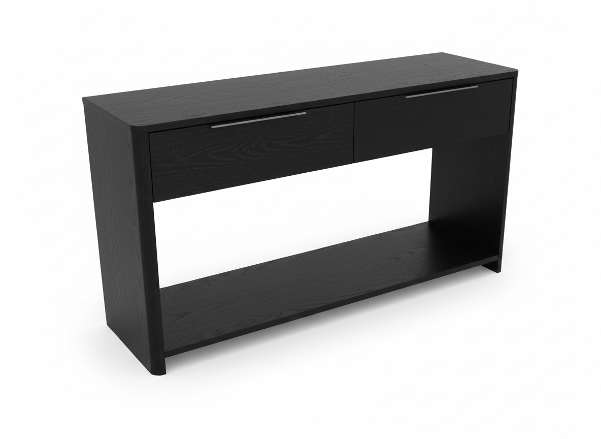SOHO Sofa Table -Black Console Table with 2 Drawers
