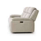 Angus Fabric Electric Recliner Sofa -Light Grey