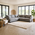 Anthem Fabric Corner Sofa -Spacious Grey Family Lounge