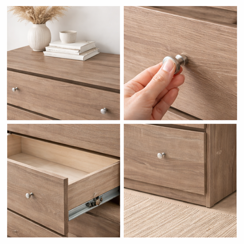 Oakridge Pet-Friendly Tallboy -Scratch Resistant Timber Finish