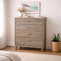 Ash Grey Tallboy -4 Drawer Chest