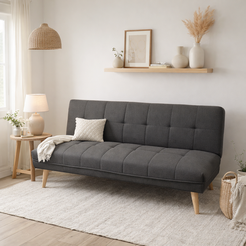 Aspire Sofa Bed -Charcoal & Light Grey
