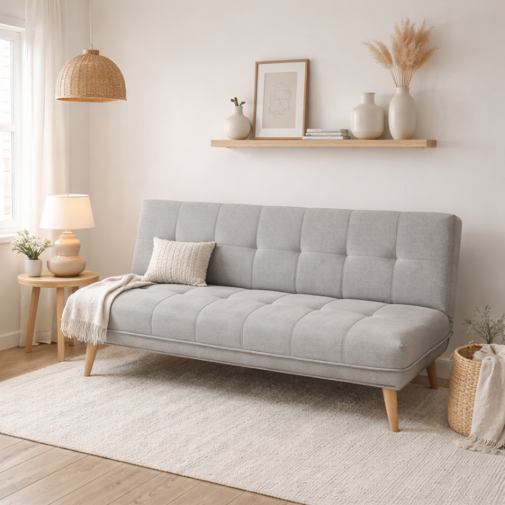 Aspire Sofa Bed -Charcoal & Light Grey