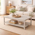 Aston Coffee Table -Coastal Timber with Shelf