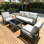 Marni 4PC Outdoor Lounge Set – Aluminium Frame with Coffee Table
