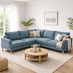 Belline Fabric Corner Sofa -Scandinavian L-Shape Lounge