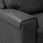Jackson Leather Electric Recliner Armchair -Black