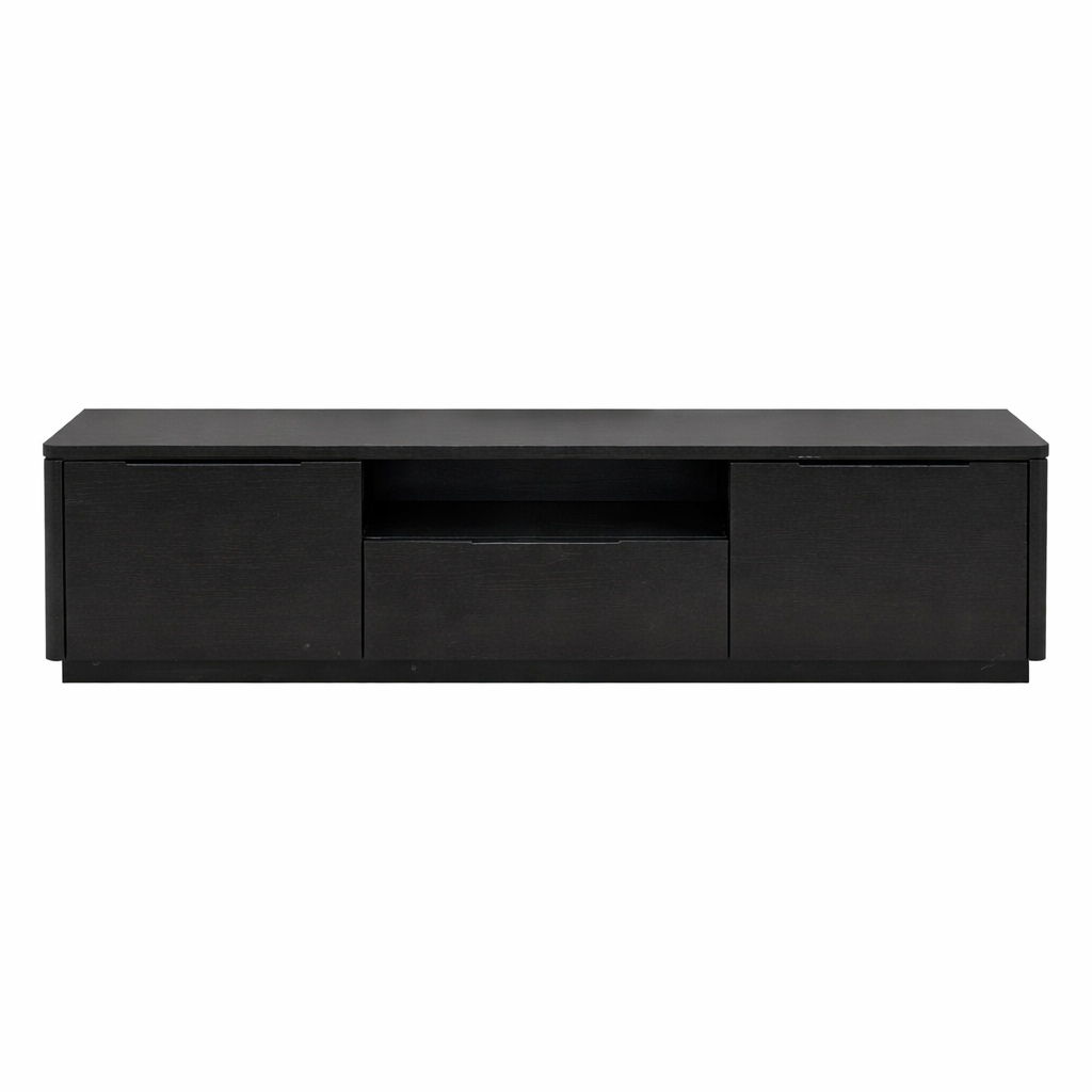 SOHO TV Unit -Modern Black Entertainment Console