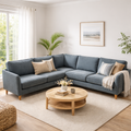 Brooklyn Fabric Corner Sofa -Modern L-Shape Lounge